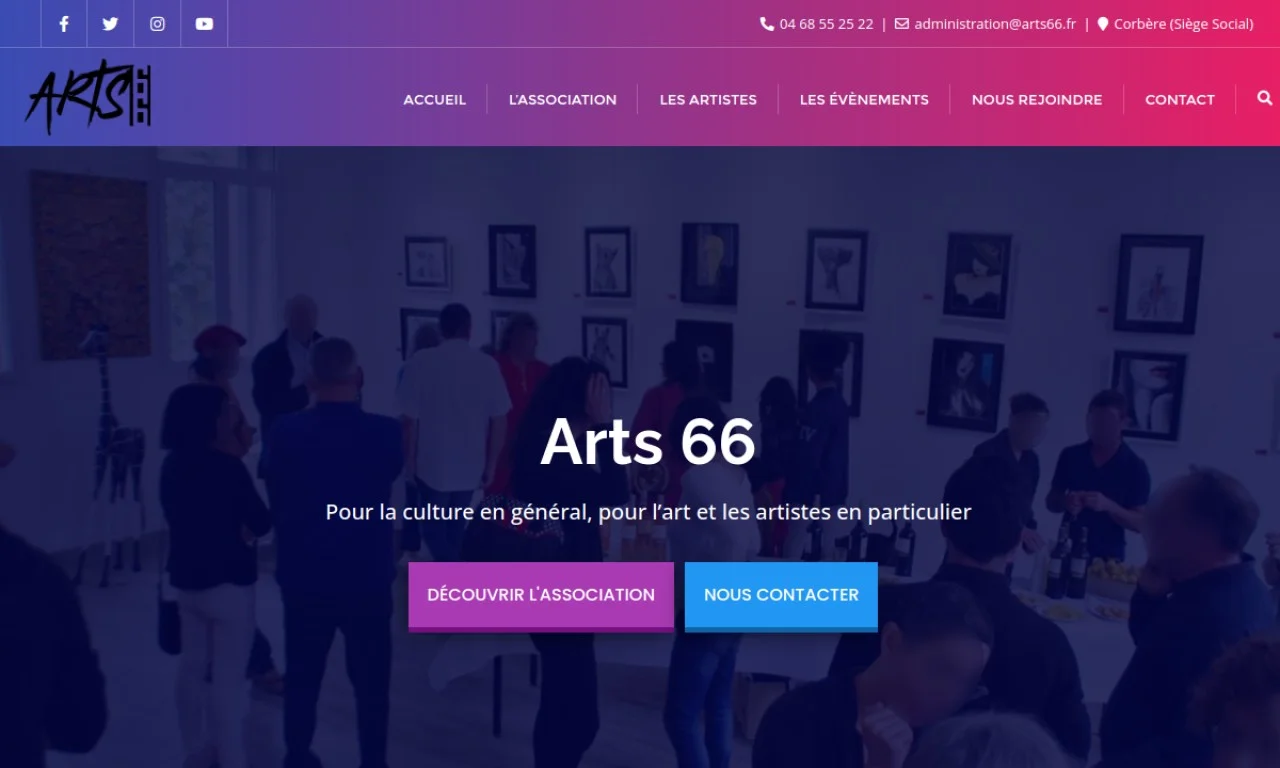 Aperçu du site Arts66