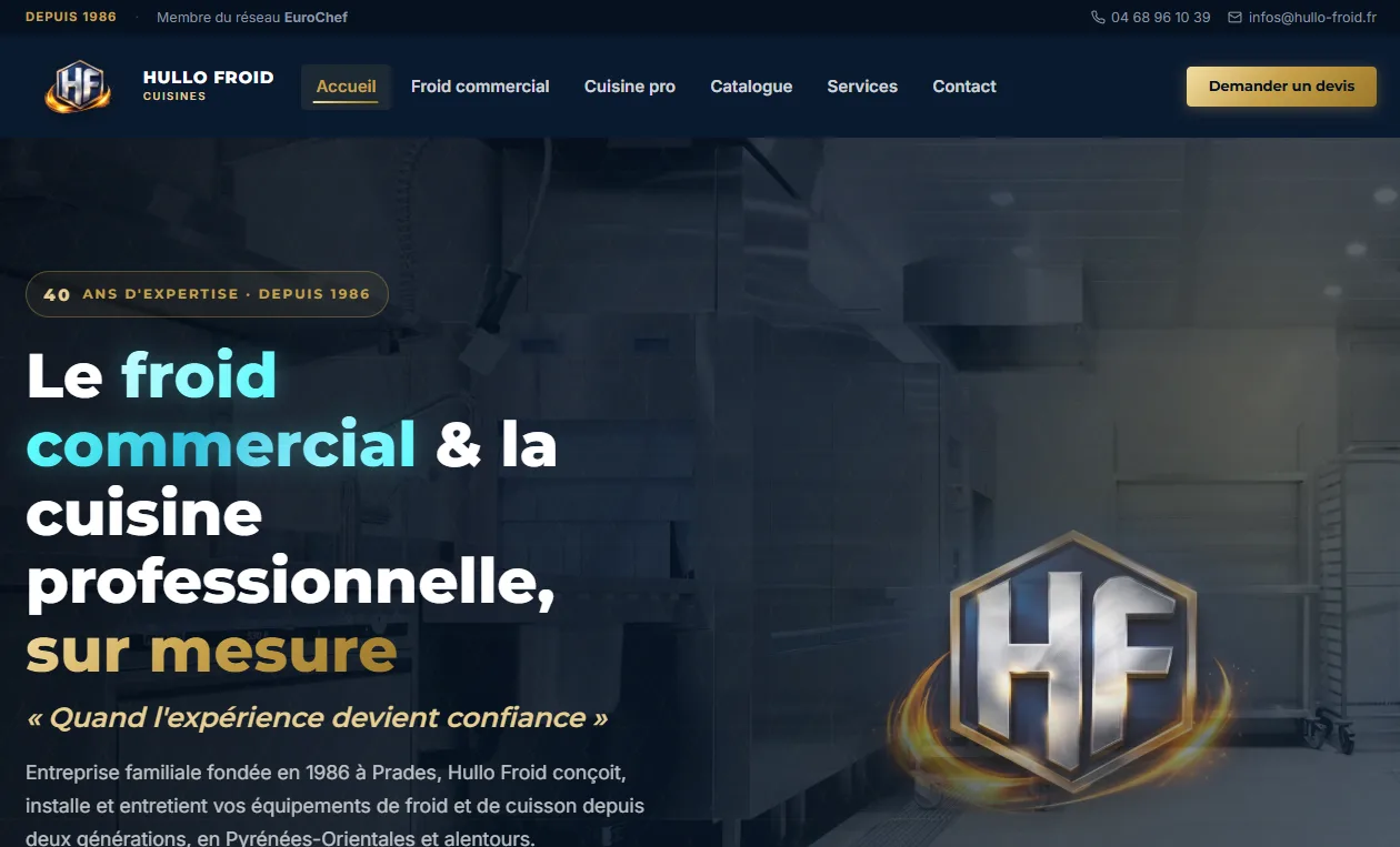 Aperçu du site Hullo Froid